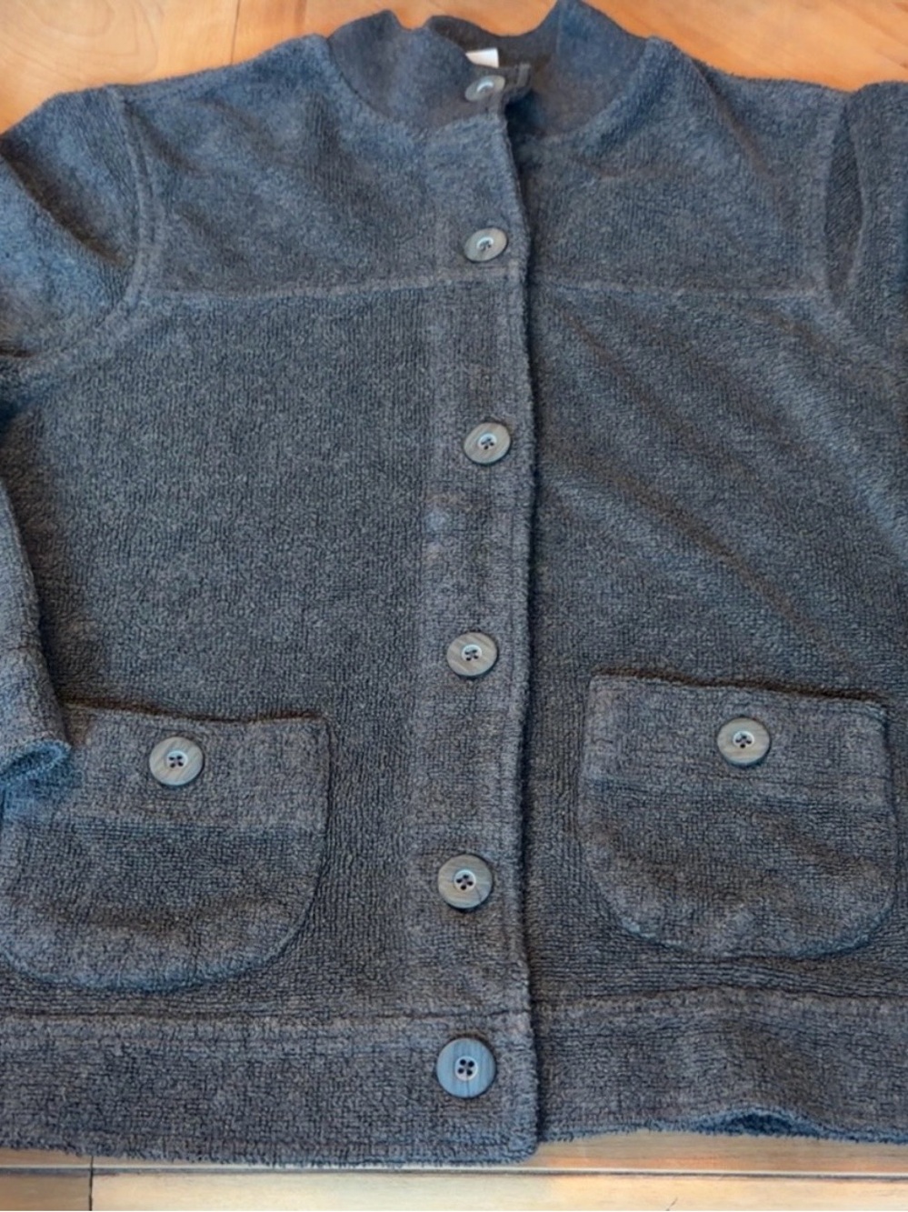 Women’s Cozy Button-Front Jacket - Charcoal